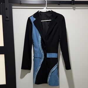 Stylish Black and Blue Women's Jacket